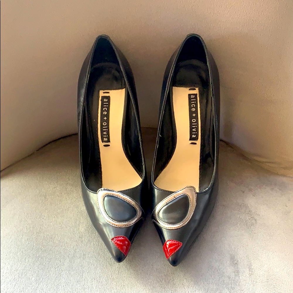 Alice + Olivia black heels